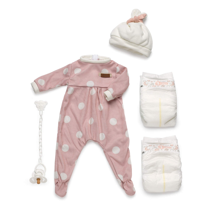 Pyjama bébé reborn Pois Rosés