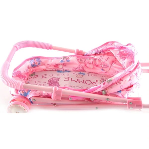 Poussette pour Bébé Reborn Rose à imprimés